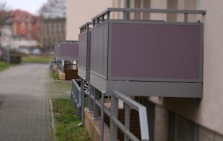 Balkon pulverbeschichtet